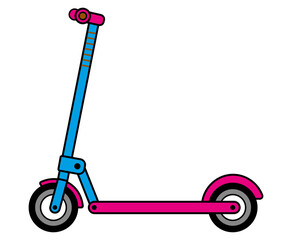 Kid scooter for city driving and game pleasure stock vector illustration