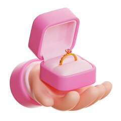marriage proposal 3d icon
