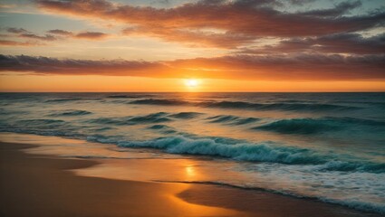 Sunset Serenity by the Seashore