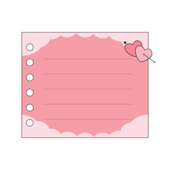 Valentine heart paper note. Heart and romantic frame boxes for quotes.