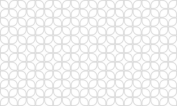 Grey outline round corner squares seamless pattern. Vector Repeating Texture.