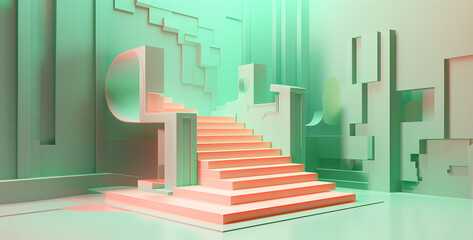 3d render of a building, 3d render of a building in the city, 3d render of a building in the shape of a house