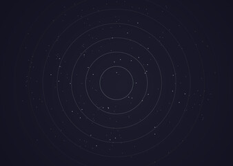 spiral solar system path vector illustration in horizontal orientation, space vector illustration for science, graphic, education illustration - obrazy, fototapety, plakaty