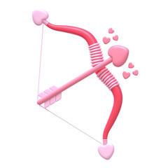 3d icon Cupid Arrow, 3d illustration, 3d element, 3d rendering, Graphic Elements, design element. Icon design, interface elements, concept illustration, art, user interface