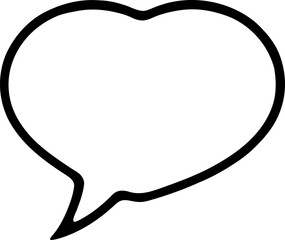 Speech bubble outline icon vector illustration. Comic bubble symbol hand drawing design element