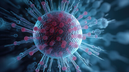 a close up of a virus - obrazy, fototapety, plakaty