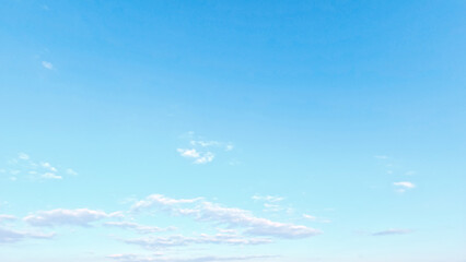cute big bright clouds in the blue sky background - photo of nature