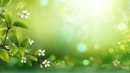 Fototapeta na wymiar Beautiful spring background with green juicy young cool color