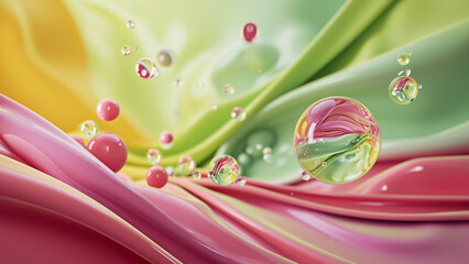 Lively Lime Zest and Berry Bliss Abstract Background