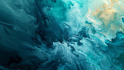 Tranquil Turquoise and Coral Reef Abstract Background