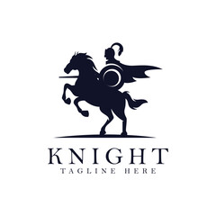 equestrian knight logo concept, equestrian knight logo design