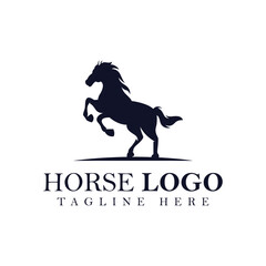 horse silhouette logo concept, horse silhouette logo design