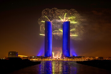 New year fireworks Lusail boulevard plaza 4 Doha Qatar