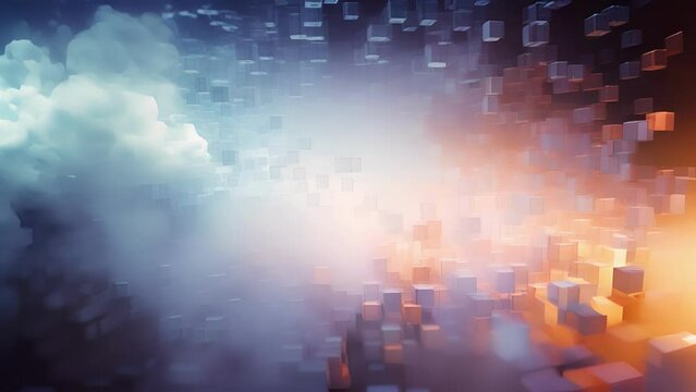 A fluid and evershifting mosaic of digital entities, represented by colors and shapes, displays the interconnectedness and adaptability of a digital ecosystem shaped by the innovative thinking