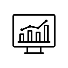 Data statistics chart vector icon