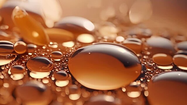 A thick decadent caramelcolored liqueur moves hypnotically and individual droplets suspend in time capturing the beauty of the liquid.