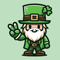 Free vector cute character celebrate st patrick's day 2024 cartoon vector flat isolated illustration