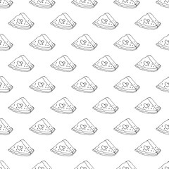 Seamless pattern with watermelon doodle for decorative print, wrapping paper, greeting cards, wallpaper and fabric