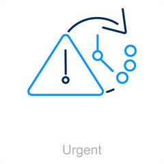 Urgent and alert icon concept - obrazy, fototapety, plakaty
