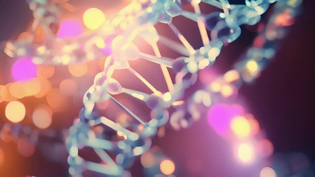 imaging of AIassisted gene editing technology targeting specific genetic mutations for potential new drug targets.