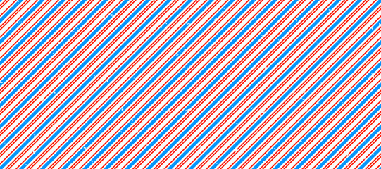 Barber shop pole pattern. Abstract diagonal line seamless background. Striped repeating wallpaper. Red, white and blue repeated texture. Vector wrapping paper backdrop. Barbershop ornament