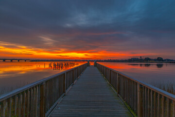 Fototapeta na wymiar Glorious sunrise at Phoebus Pier
