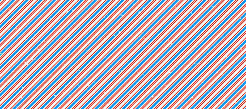 Barber shop pole pattern. Abstract diagonal line seamless background. Striped repeating wallpaper. Red, white and blue repeated texture. Vector wrapping paper backdrop. Barbershop ornament