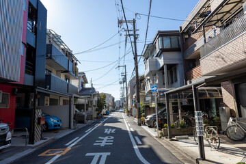 Fototapeta na wymiar 大阪の住宅街の街並み（2024年1月3日撮影）