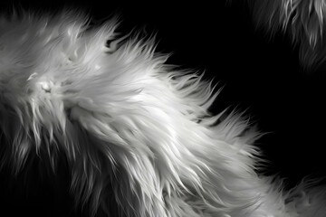 Obraz premium feather on black made by midjourney