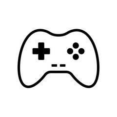 Gamepad line icon isolated on white background.