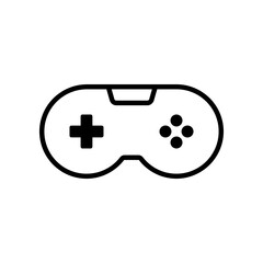 Gamepad line icon isolated on white background.