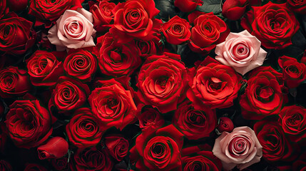 close up red roses background