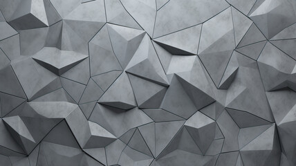 industrial concrete polygonal geometric wall - obrazy, fototapety, plakaty