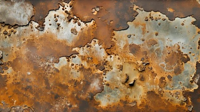 A closeup of rust forming on a metal surface, showcasing the effects of oxidation in our everyday lives.