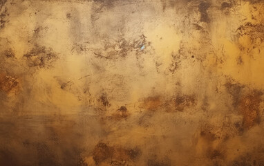 Fototapeta na wymiar golden messy wall stucco texture. Retro golden shiny wall surface., Yellow gold grunge texture wall background 