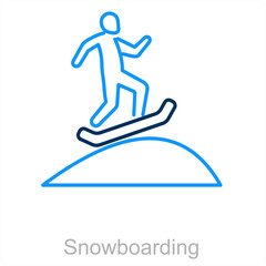 Snowboarding and shoe icon concept 