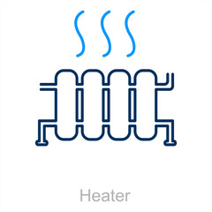 Heater and gyser icon concept
