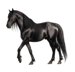 A Noble Black Horse - Isolated Element