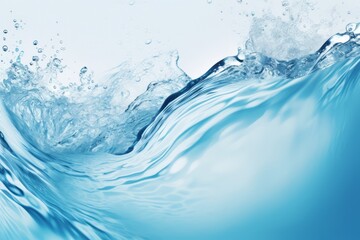 Fresh blue water with water bubbles backgrounds - obrazy, fototapety, plakaty