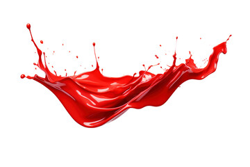 red paint splashes isolated on transparent background Remove png, Clipping Path, pen tool - obrazy, fototapety, plakaty