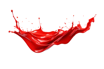 Keuken spatwand met foto red paint splashes isolated on transparent background Remove png, Clipping Path, pen tool © Vector Nazmul
