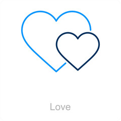 Love and heart icon concept