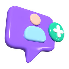 Follow 3D Illustration Icon