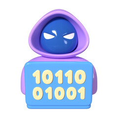 Hacker 3D Illustration Icon
