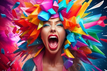 Tech-Infused Happiness. Female Body, Big Mouth, Social Media