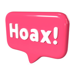 Hoax 3D Illustration Icon