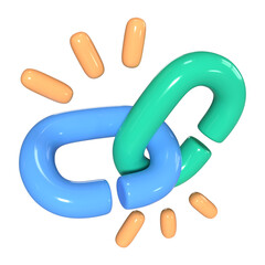 Hyperlink 3D Illustration Icon