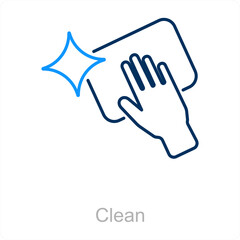 Clean and dirt icon concept