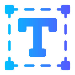Obraz premium text Gradient icon