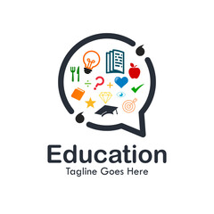 Education design logo template illustartion